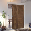 Pass-Easi Two Sliding Doors and Frame Kit - Pamplona Prefinished Walnut Door