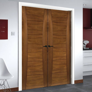 Image: Pamplona Walnut Prefinished Door Pair