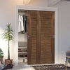 Two Sliding Maximal Wardrobe Doors & Frame Kit - Pamplona Prefinished Walnut Door