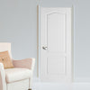 White Fire Door, Textured Classical 2 Panel Door - 1/2 Hour Rated - White Primed