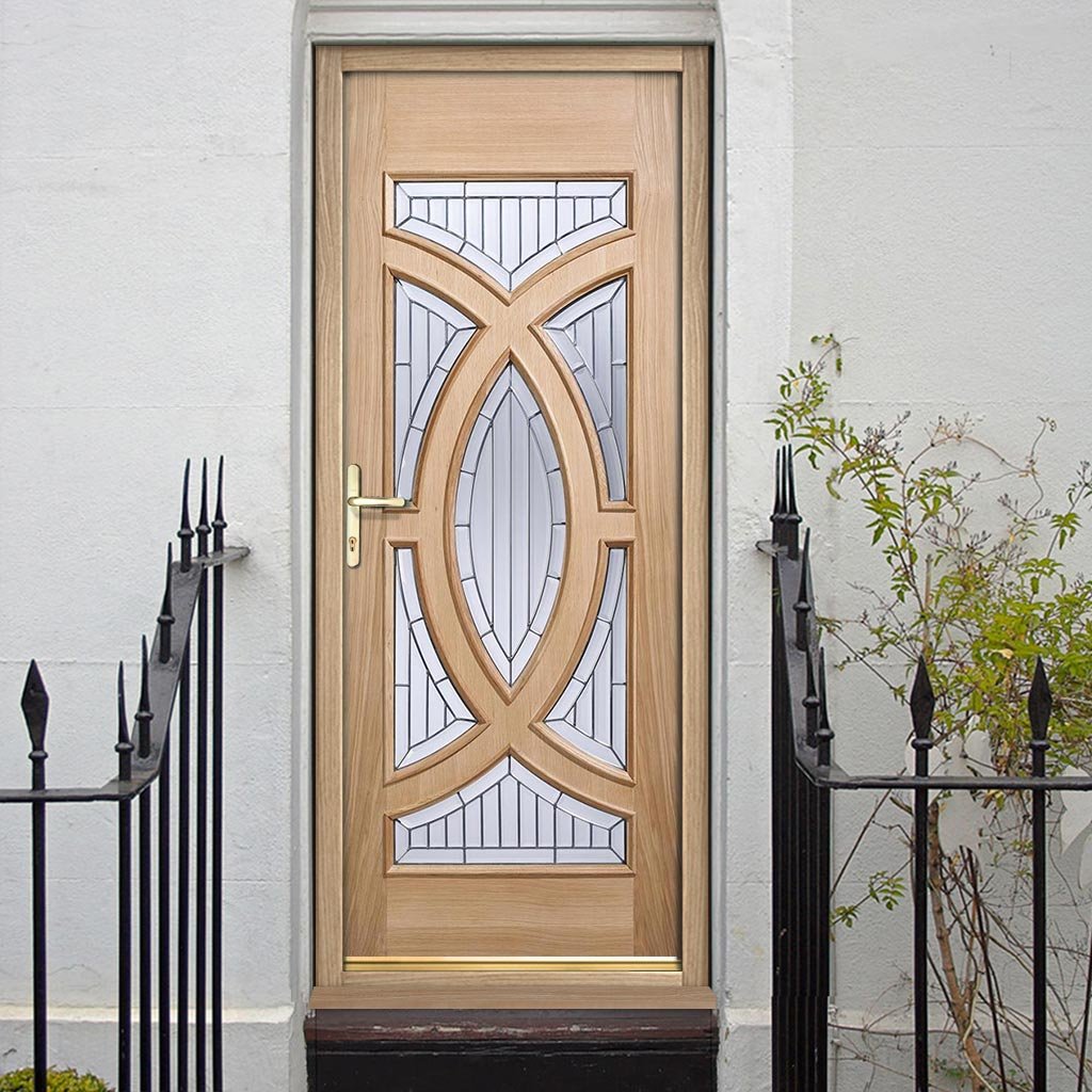 Majestic External Oak Door and Frame Set - Zinc Double Glazing, From LPD Joinery