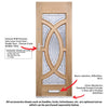 Majestic Oak Front Door - Zinc Clear - Tri Glazing