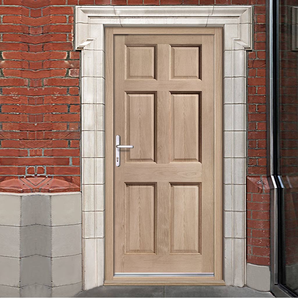 Colonial Hardwood 6 Panel External Door and Frame Set with Fittings