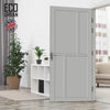 Hampton 4 Panel Solid Wood Internal Door UK Made DD6413 - Eco-Urban® Mist Grey Premium Primed