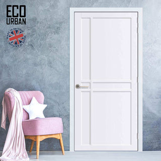 Image: Glasgow 6 Panel Solid Wood Internal Door UK Made DD6314 - Eco-Urban® Cloud White Premium Primed