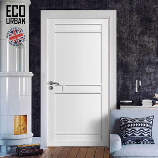 Image: Sheffield 5 Panel Solid Wood Internal Door UK Made DD6312 - Eco-Urban® Cloud White Premium Primed