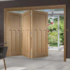 Bespoke Thrufold DX 1930'S Oak Panel Folding 3+0 Door - Prefinished