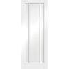 Bespoke Worcester White Primed 3 Panel Single Pocket Door Detail