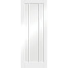 Double Sliding Door & Wall Track - Worcester 3 Panel Doors - White Primed