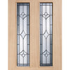 Part L Compliant Winchester External Oak Door - Part  Frosted Zinc Double Glazing - Warmerdoor Style, From LPD Joinery