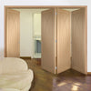 Bespoke Thrufold Pesaro Oak Flush Folding 3+1 Door - Prefinished