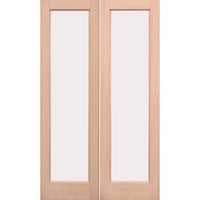 EXTERIOR Hemlock Full Pane Door Pair - Fit Your Own Glass