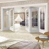 Bespoke Thrufold Pattern 10 1L White Primed Glazed Folding 3+2 Door