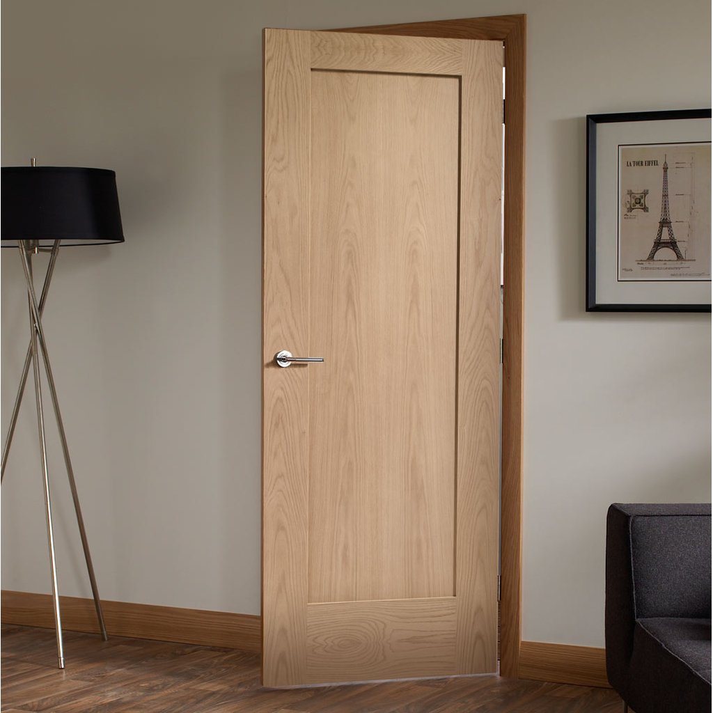 Bespoke Pattern 10 Style 1P Oak Fire Door - 1/2 Hour Fire Rated