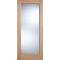 Part L Compliant External Shaker 1L Oak Door - Clear Double Glazing, From LPD Joinery