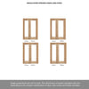 ThruEasi Room Divider - Pattern 10 Oak Frosted Glass Unfinished Door with Single Side