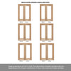 ThruEasi Room Divider - Pattern 10 Oak Frosted Glass Unfinished Door with Single Side