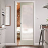 Bespoke Pattern 10 1L White Primed Glazed Single Pocket Door