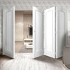 Four Folding Doors & Frame Kit - Pattern 10 Style Panel 3+1 - White Primed