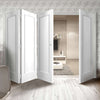 Four Folding Doors & Frame Kit - Pattern 10 Style Panel 3+1 - White Primed