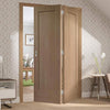 Bespoke Thrufold Pattern 10 Oak 1 Panel Folding 2+0 Door