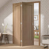 Bespoke Thrufold Pattern 10 Oak 1 Panel Folding 2+0 Door