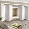 Bespoke Thrufold Pattern 10 1P White Primed Folding 3+3 Door