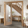 Bespoke Thrufold Pattern 10 1L Oak Glazed Folding 2+0 Door - Prefinished