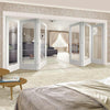Bespoke Thrufold Pattern 10 1L White Primed Glazed Folding 3+3 Door