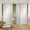 Four Sliding Doors and Frame Kit - Pattern 10 Style 1P Door - White Primed