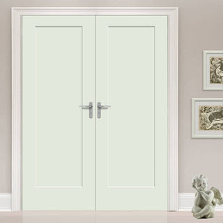 Image: Prefinished Bespoke Pattern 10 Style Panel Door Pair - Choose Your Colour