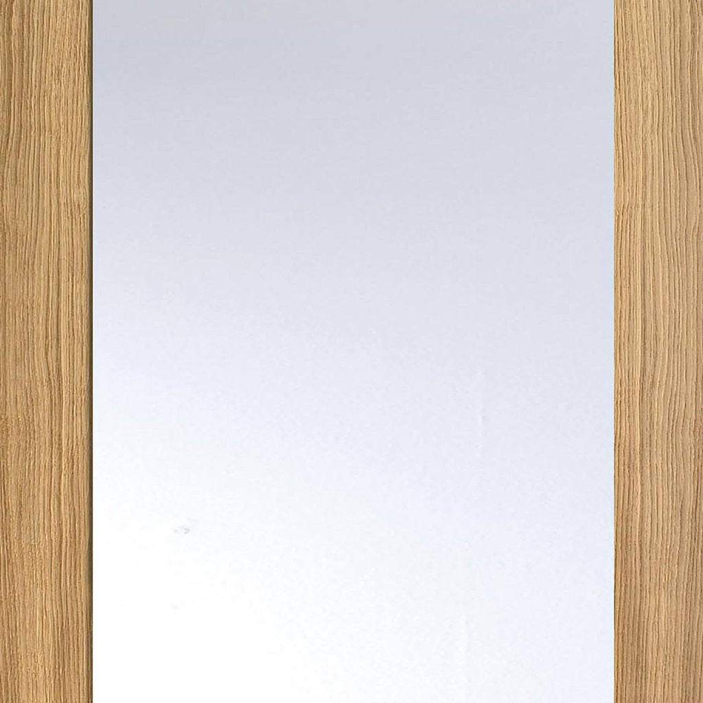 Bespoke Full Pane Oak Door Pair - Clear Glass