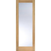 Bespoke Full Pane Oak Door Pair - Clear Glass