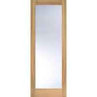 Bespoke Full Pane Oak Door Pair - Clear Glass