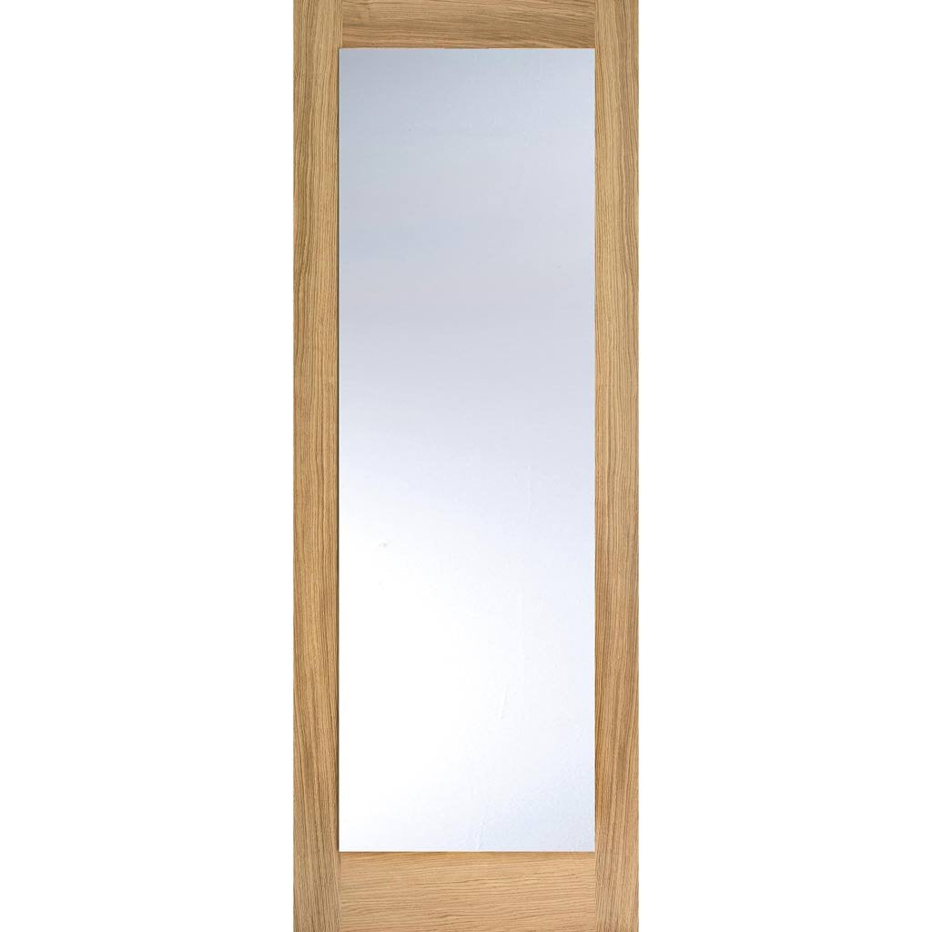 Bespoke Full Pane Oak Door Pair - Clear Glass