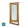 Prefinished Pattern 10 Oak Door and Frame Set - Clear Double Glazing