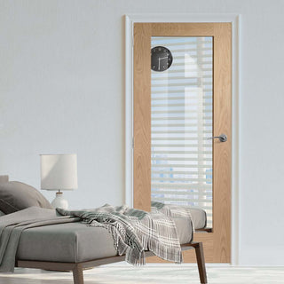 Image: Pattern 10 oak interior glazed door