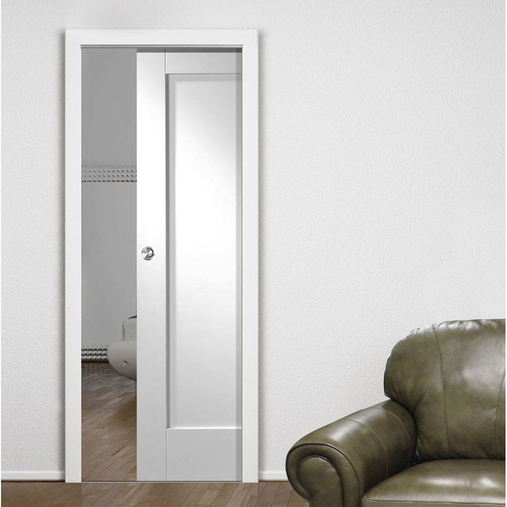 Pattern 10 Style Panel Single Evokit Pocket Door - Primed