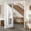 Two Folding Doors & Frame Kit - Pattern 10 Style 2+0 - Clear Glass - White Primed
