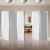 Five Folding Doors & Frame Kit - Pattern 10 Style Panel 3+2 - White Primed