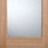 Shaker 1L Oak External Door and Frame Set with Fittings - Clear Double Glazing