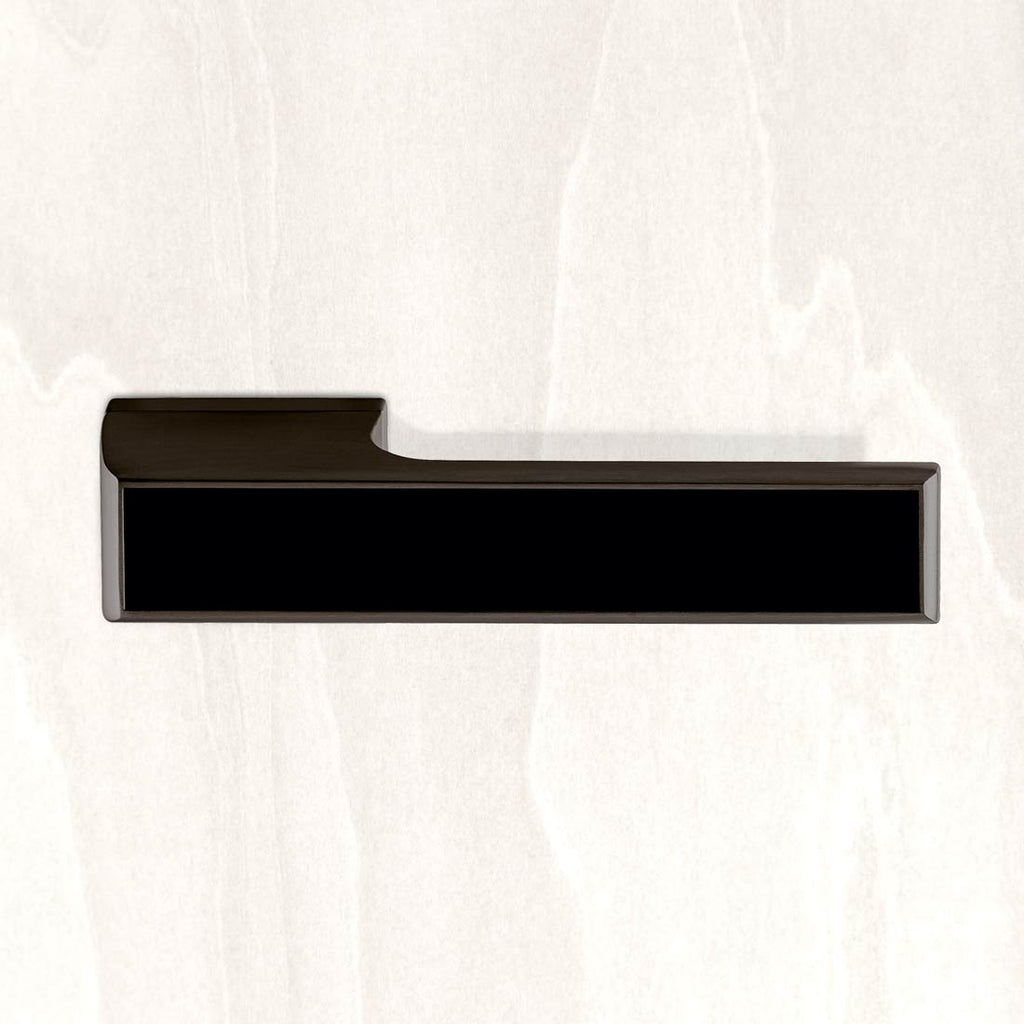 Tupai Rapido VersaLine Tobar Lever on Long Rose - Pearl Black Decorative Plate - Pearl Black