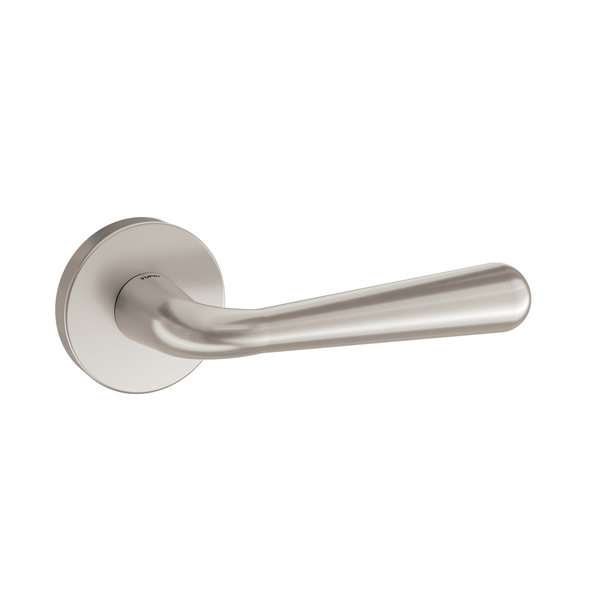 Tupai Rapido CurvaLine Adra Lever on Round Rose - Pearl Nickel