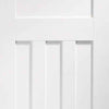 Bespoke DX 1930's Panel Double Pocket Door Detail - White Primed