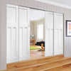 DX 1930's Staffetta Quad Telescopic Pocket Doors - Primed