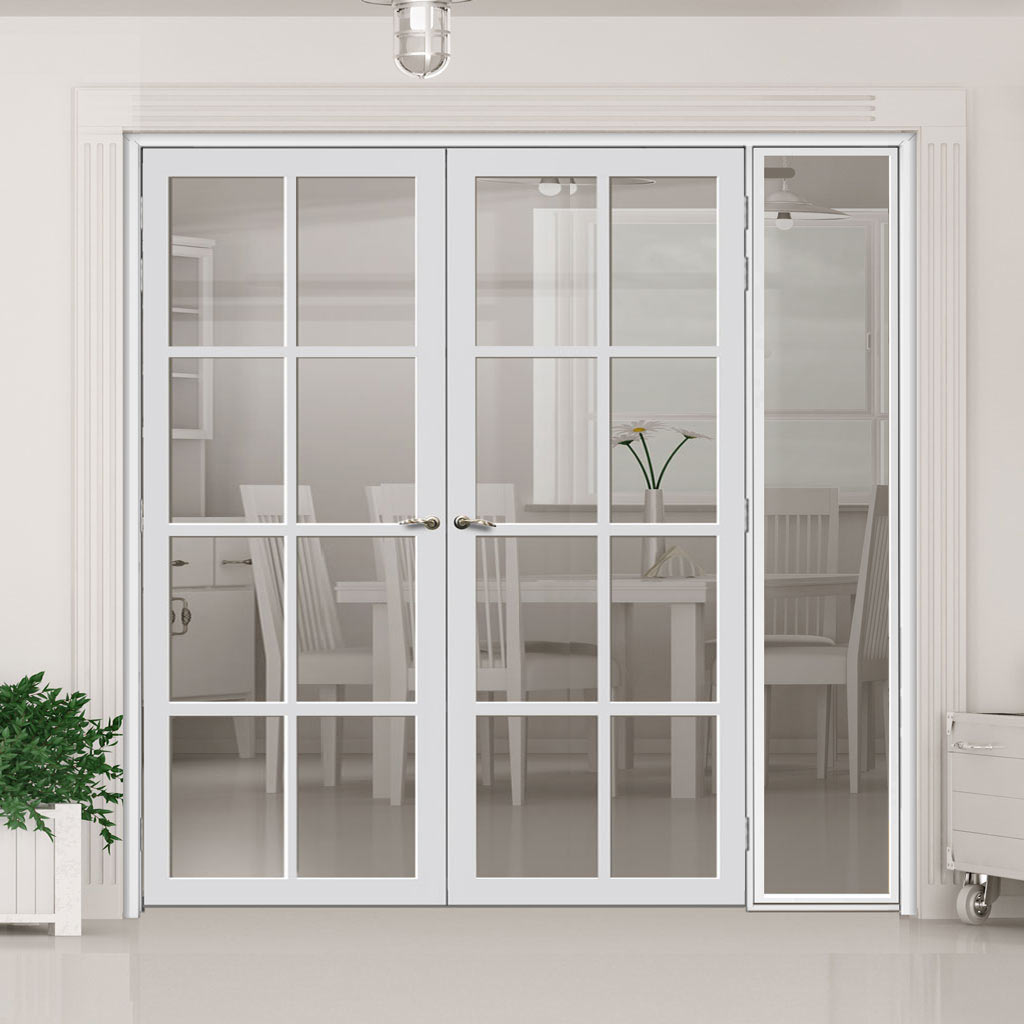 Bespoke Room Divider - Eco-Urban® Perth Door Pair DD6318C - Clear Glas