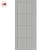 Perth 8 Panel Solid Wood Internal Door UK Made DD6318 - Eco-Urban® Mist Grey Premium Primed