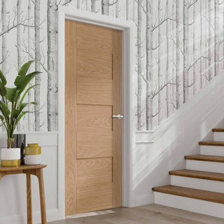 Image: Fire Rated Perugia Oak Door - 1/2 Hour Rated - Prefinished