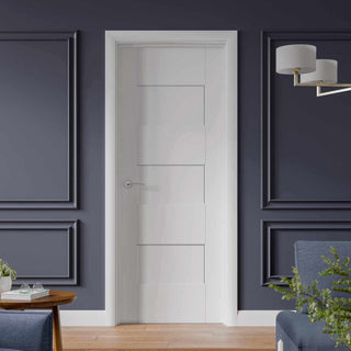 Image: Fire Proof Perugia White Fire Door - 1/2 Hour Fire Rated - Prefinished