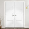 FD30 Fire Pair, Perugia White Door Pair - 1/2 Hour Rated - Prefinished